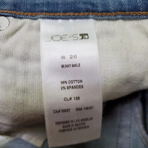 NWT Joe's Jeans Skinny Ankle Atlantic Distressed Wash 26 - Picture 6 of 6